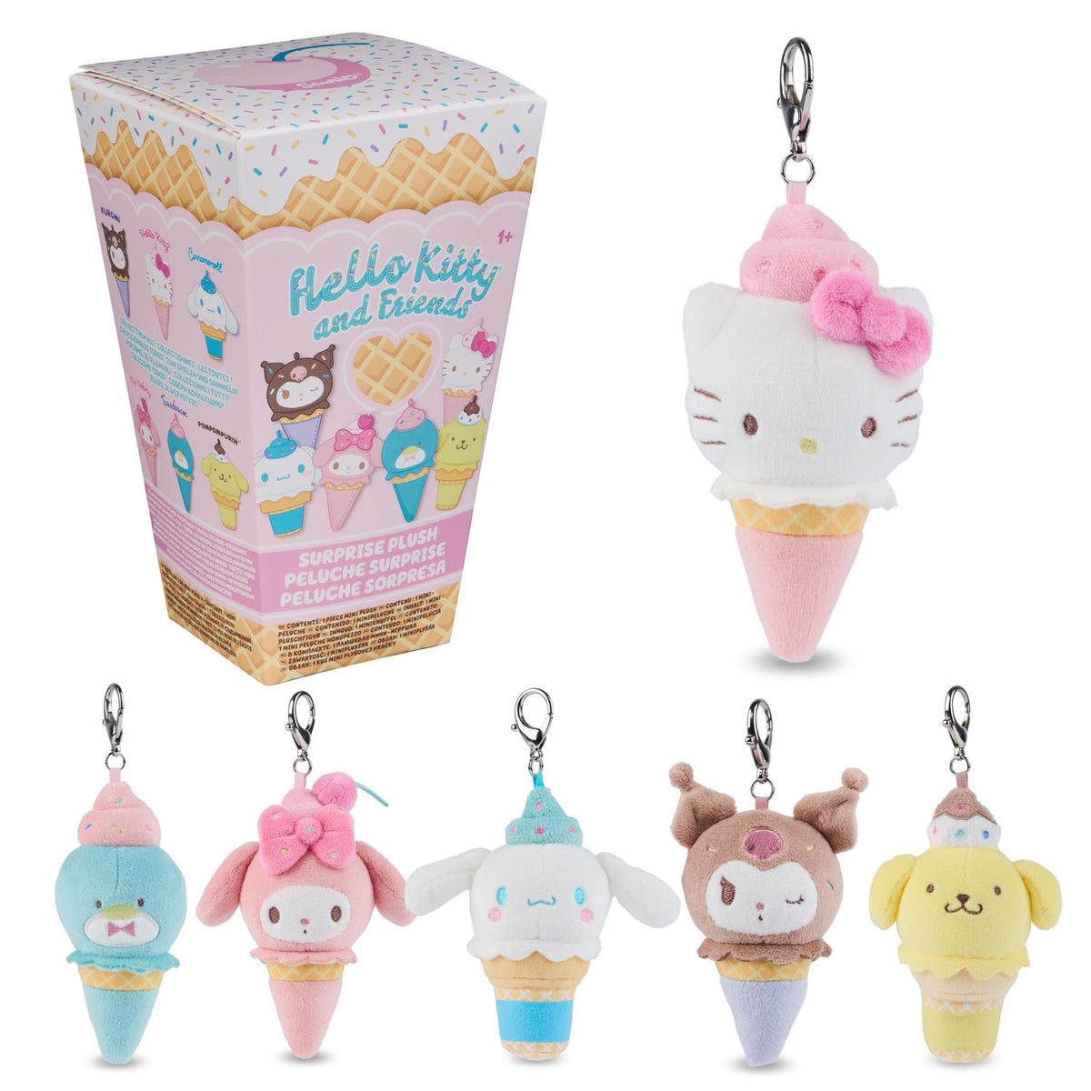 Gund Hello Kitty & Friends Ice Cream Cone 2.75