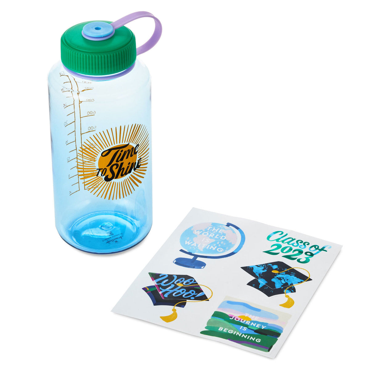 Minecraft 22 oz. Water Bottle and Sticker Set