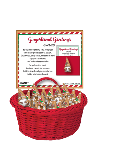 Holiday Gnome Theme Baking Pan, Christmas Wishes and Gingerbread Wishes,  Candy Cane, Peppermint Candy, Housewarming Gift, Cookie 7-XMS013 