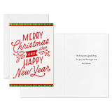 Hallmark Happy Snowman and Red Lettering Boxed Christmas Cards, Pack of 40