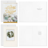 Hallmark Gold and White Winter Wishes Boxed Christmas Cards Assortment, Pack of 40