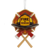 Hallmark Fire and Rescue Emblem Christmas Ornament