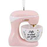 Hallmark Life is What You Bake It Pink Stand Mixer Christmas Ornament