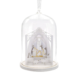 Signature Nativity Glass Cloche Hallmark Ornament