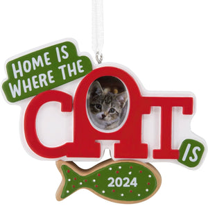 Hallmark Cat Photo Holder 2024 Christmas Ornament