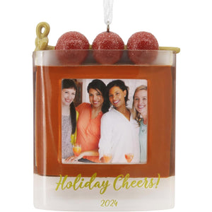 Hallmark Holiday Cheers Cocktail 2024 Photo Frame Christmas Ornament