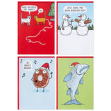 Hallmark Humorous Holiday Characters Boxed Christmas Cards Assortment, Pack of 16