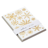 Hallmark Gold Snowflakes Packaged Christmas Cards, Set of 5