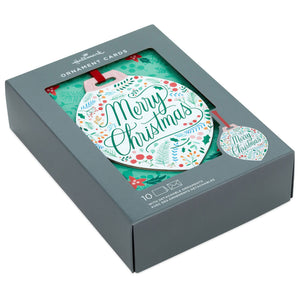 Hallmark Christmas Spirit Boxed Christmas Cards With Detachable Ornaments, Pack of 10