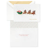 Hallmark Santa Flying With Reindeer Boxed Christmas Cards, Pack of 8