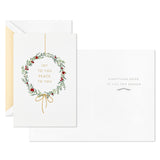 Hallmark Illustrated Wreath Boxed Christmas Cards, Pack of 12