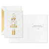 Hallmark Ivory and Gold Nutcracker Boxed Christmas Cards, Pack of 10