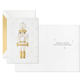 Hallmark Ivory and Gold Nutcracker Boxed Christmas Cards, Pack of 10