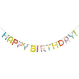 14-Piece Metallic Fringe Letters Happy Birthday Party Banner