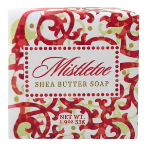 1.9 oz. Mistletoe Shea Butter Mini Wrapped Soap