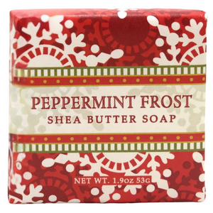 1.9 oz. Peppermint Frost Shea Butter Mini Wrapped Soap