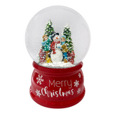 100MM Musical Water Globe Merry Christmas Kids Building Snowman