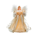 10" 10-Light Natural Golden Angel Treetop