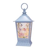 11" Botanical Butterfly Sublimation Blue Glitter Lantern (With light)