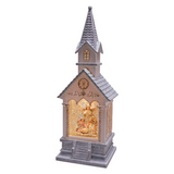 11" Holy Family Church Glitter Lantern