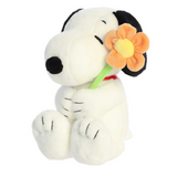 11" Peanuts Snoopy with Orange Flower Stuffed Animal Plush