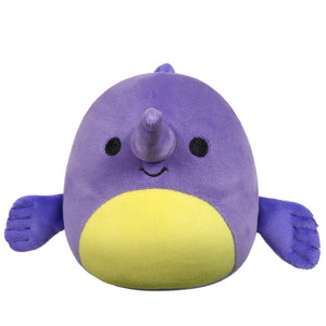 Squishmallow Neon Sealife Squad Fabrizia the Purple Swordfish with Yellow Belly 12" Stuffed Plush by Kelly Toy Jazwares