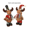 16" Fabric Holiday Moose with Black Boots Standing Plush