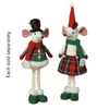 19.7" Merry Chris-Mouse Dressed in Red Plaid Standing Plush