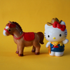 Sanrio Hello Kitty Cowgirl with Horse Salt & Pepper Shakers Clayworks