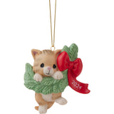 Precious Moments Hanging Out For The Holidays 2024 Dated Cat Ornament