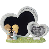 Love Will Keep Us Together Double Heart Chalk Board Photo Frame