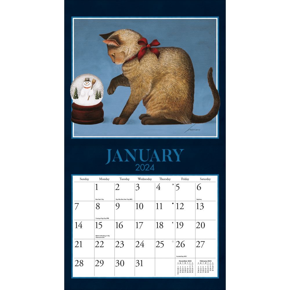 2024 Lang Wall Calendar American Cat Steve's Hallmark