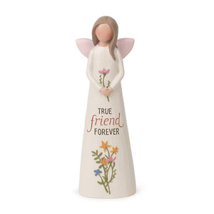 5.25" True Friend Forever Angel with Flowers Figurine