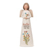 5.25" Teacher Grateful For You Angel with Flowers Figurine