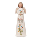 5.25" Teacher Grateful For You Angel with Flowers Figurine