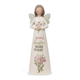 5.25" Granddaughter You Have My Heart Angel with Flowers Figurine