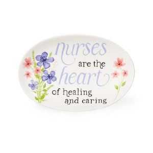 6" x 4" Nurses Are The Heart Of Healing And Caring Trinket Tray