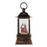 10.5" Santa & Sleigh Glitter Lantern