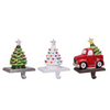 7" LED Retro Tree & Red Truck Stocking Hanger - Lights off