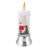 11.25" Rotating Santa Glitter Lantern Candle