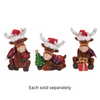 3.75" Merry Chris-Moose with Santa Hat and Buffalo Plaid Scarf Figurine