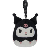 Sanrio Squishmallow Kuromi in Black and Pink 3.5" Clip Stuffed Plush by Kelly Toy Jazwares