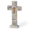 4.5" Small Crossword Standing Cross Figurine