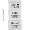 4" Cat Text Message Word Block