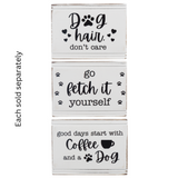 4" Dog Text Message Word Block