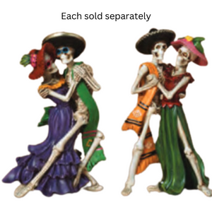 5.9" Resin Halloween Day of the Dead Dancing Couple Figurine