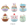 Set of 6 Easter Squishmallows Donkey, Bunny, Cow, Rooster, Lamb, and Bear 5" Stuffed Plush by Jazwares