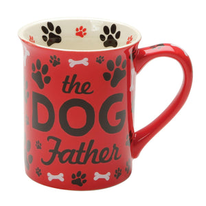 Our Name Is Mud DOGFATHER RED MUG