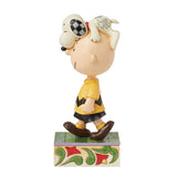 Peanuts Jim Shore "Head Honcho" Snoopy on Charlie Brown's Head 6.25" Figurine