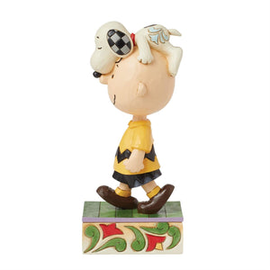 Peanuts Jim Shore "Head Honcho" Snoopy on Charlie Brown's Head 6.25" Figurine